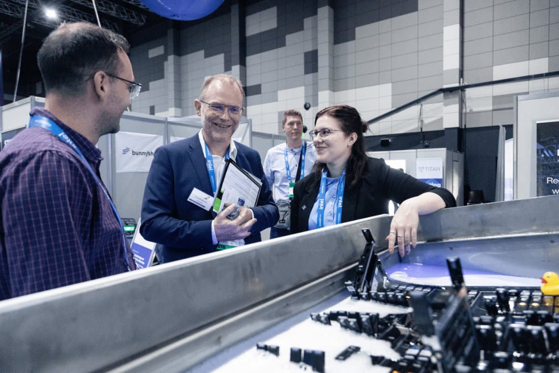 IT engineers presenting their project