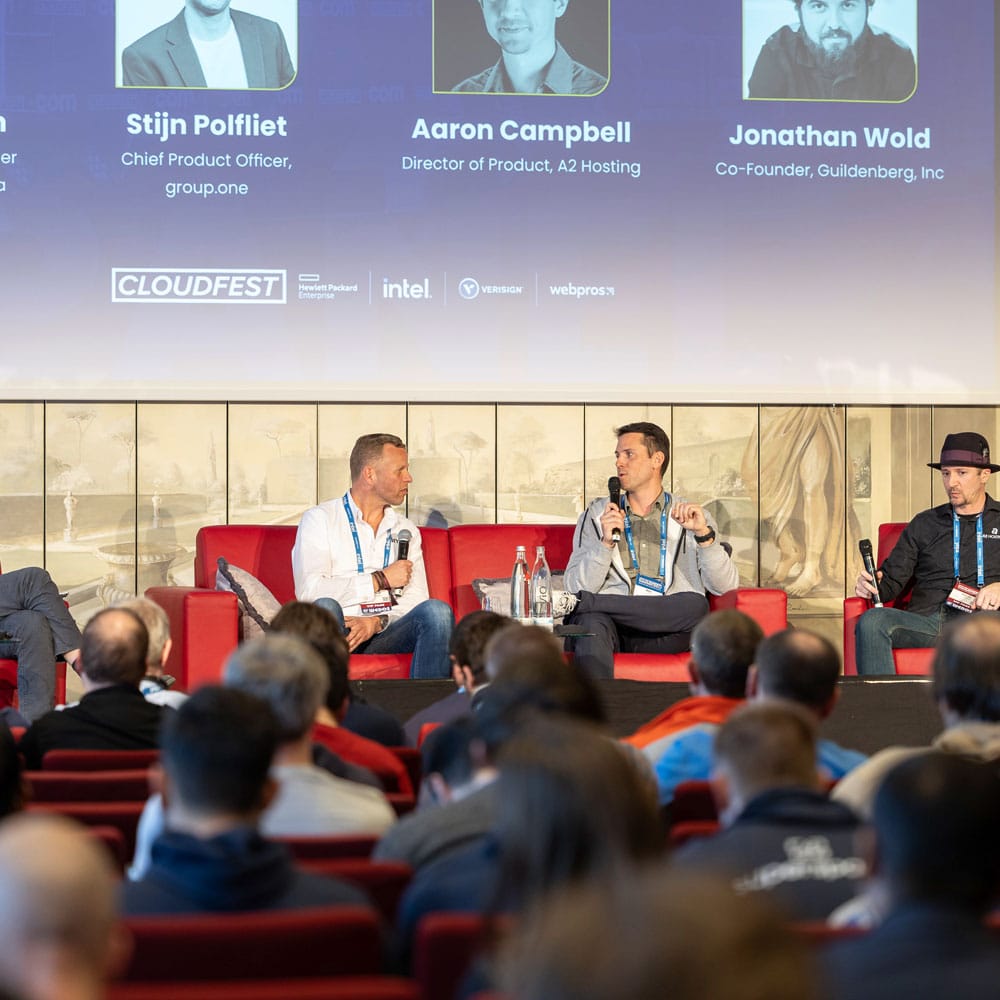 Guests on stage on CloudFest 2025